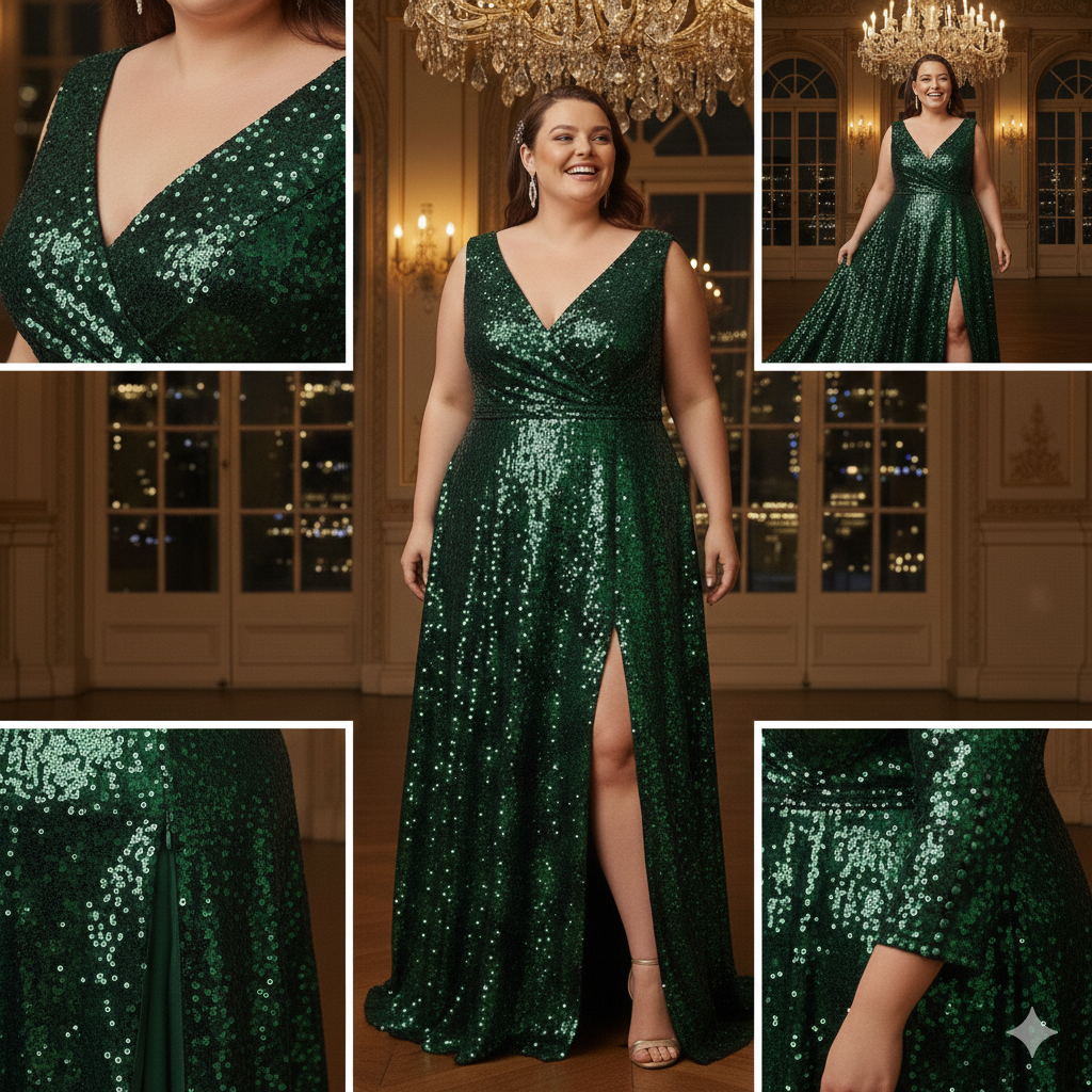 Emerald Sequin Detail